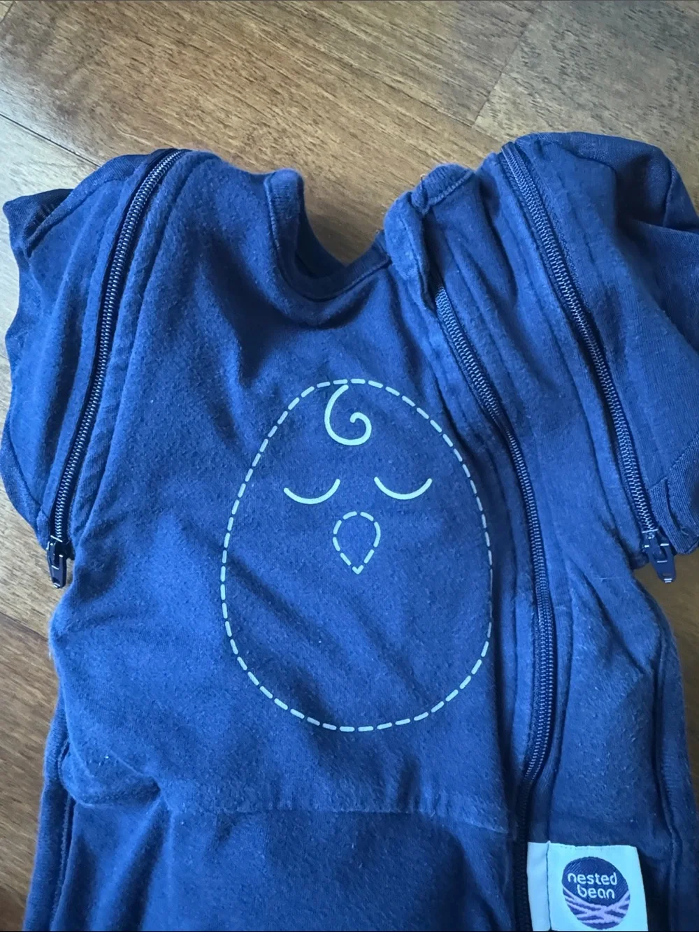 Nested Bean zen one Navy Sleep sack with removable closed sleeves